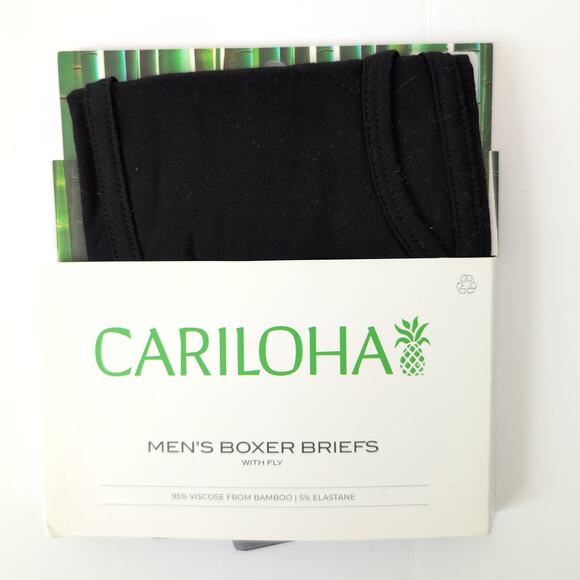 NWT Cariloha Bamboo Boxer Briefs Black Men's - 1 Pc Boxer Size Small (28-30) - Picture 2 of 4